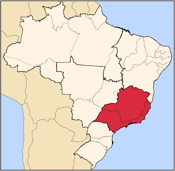 Mapa da Região Sudeste