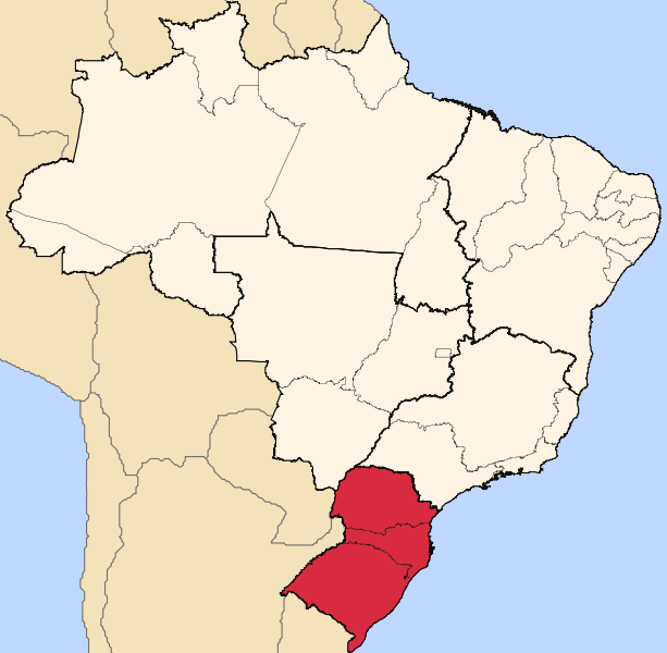 Mapa da Região Sul Mapa da Região Sul