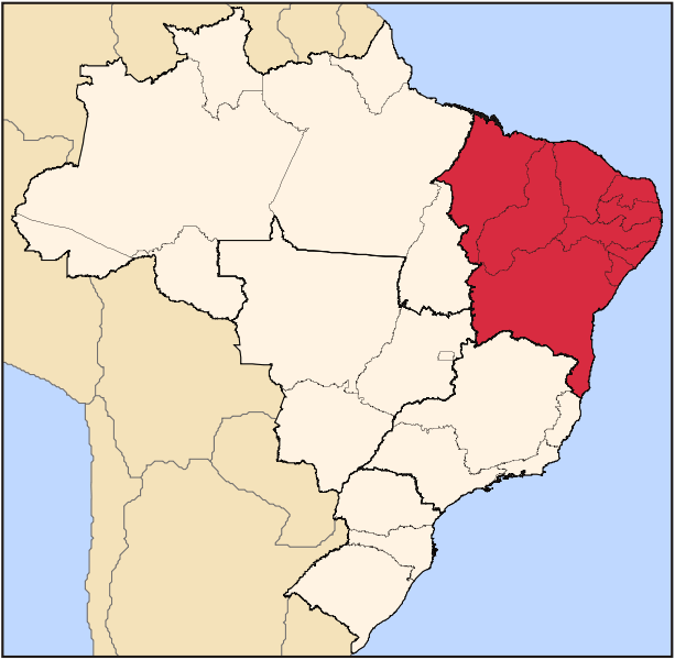 Mapa da Região Nordeste Mapa da Região Nordeste