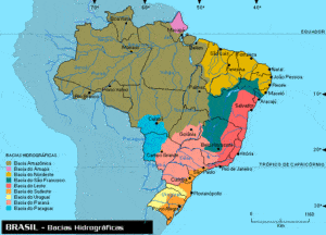 Mapa das Bacias Hidrográficas do Brasil