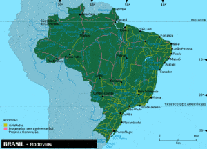 Mapa das Rodovias do Brasil