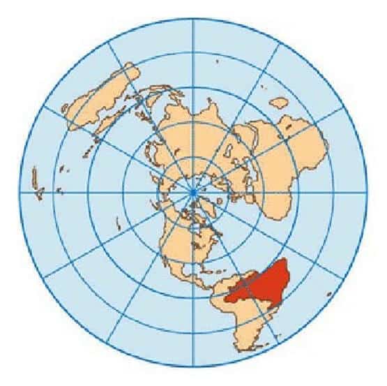 Projeção azimutal equidistante polar