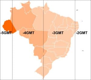 Quantos fusos horários tem o Brasil?